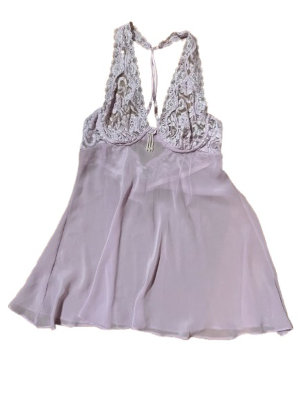 Seduction Wear by Cinema Etoile Lace Chiffon Pearl Babydoll Chemise Size Small